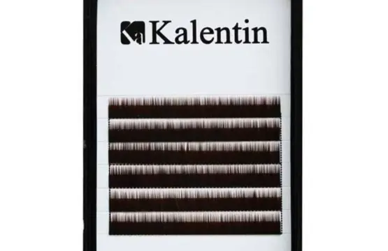 Kalentin Extensión de Cejas Planas Negras 5mm